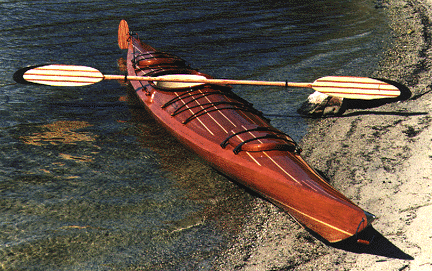 georgian bay wood strip sea kayak