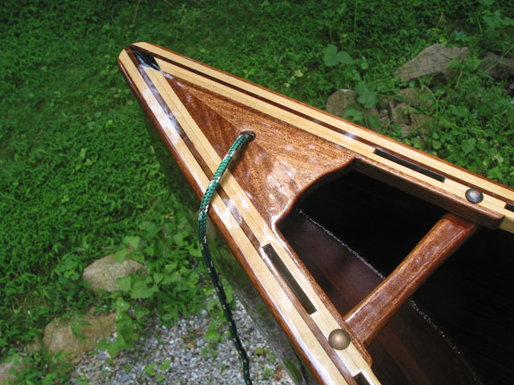 Solo Portage Wood Strip Canoe