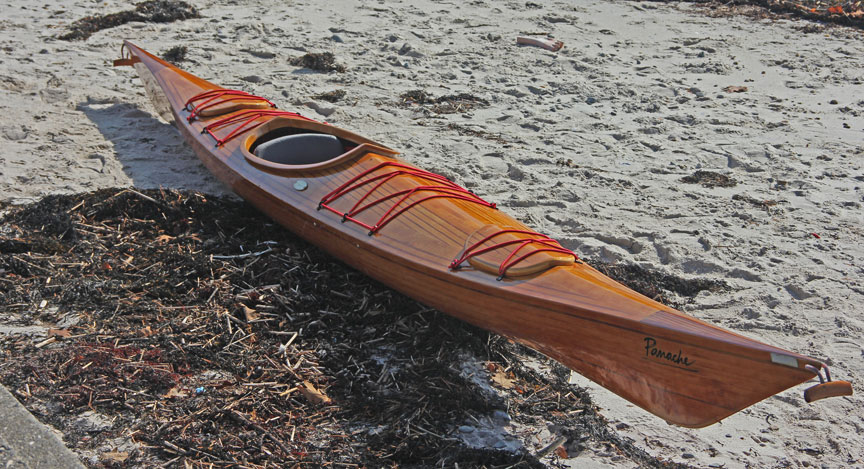 panache wood strip sea kayak